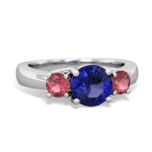 lab sapphire-tourmaline timeless ring