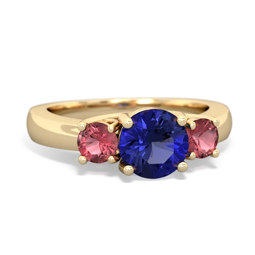 lab sapphire-tourmaline timeless ring