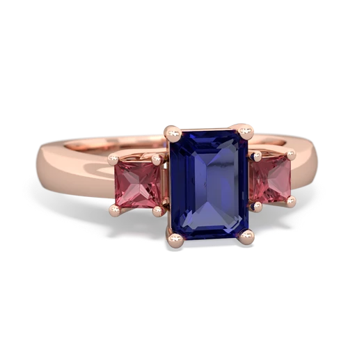 lab sapphire-tourmaline timeless ring