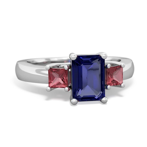 lab sapphire-tourmaline timeless ring