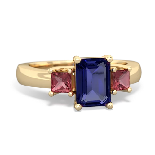 lab sapphire-tourmaline timeless ring