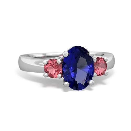 lab sapphire-tourmaline timeless ring