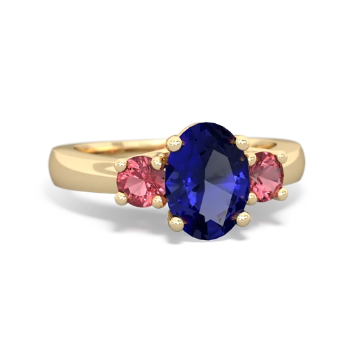 lab sapphire-tourmaline timeless ring