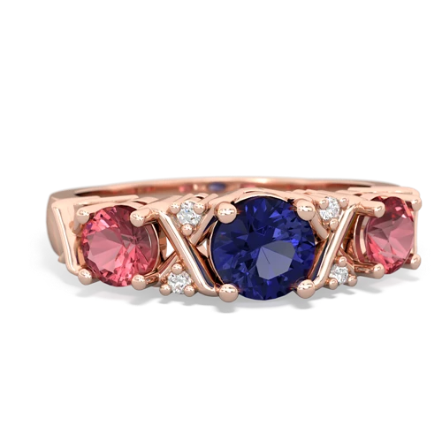 lab sapphire-tourmaline timeless ring