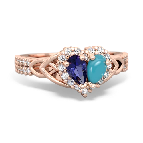 lab sapphire-turquoise keepsake engagement ring