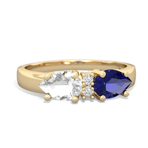 lab sapphire-white topaz timeless ring