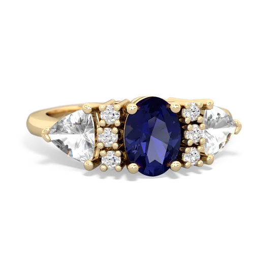 lab sapphire-white topaz timeless ring