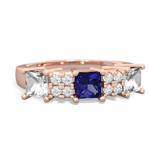 lab sapphire-white topaz timeless ring