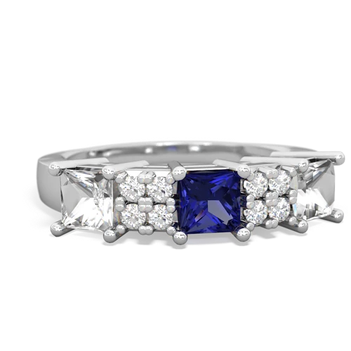 lab sapphire-white topaz timeless ring