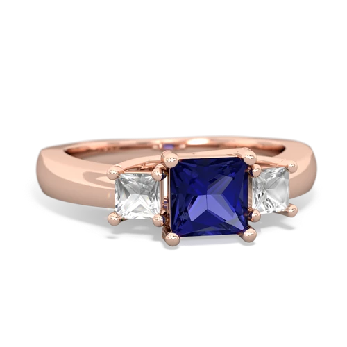 lab sapphire-white topaz timeless ring