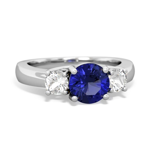 lab sapphire-white topaz timeless ring