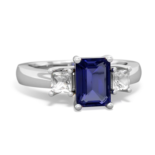 lab sapphire-white topaz timeless ring