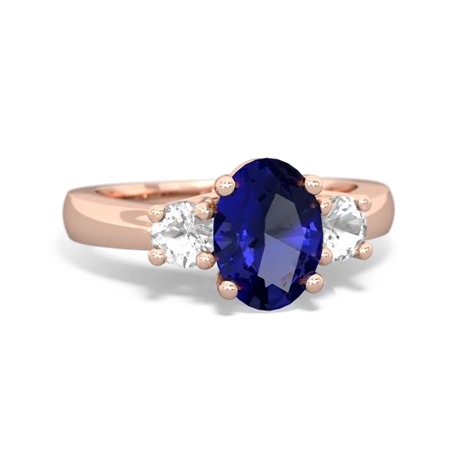 lab sapphire-white topaz timeless ring