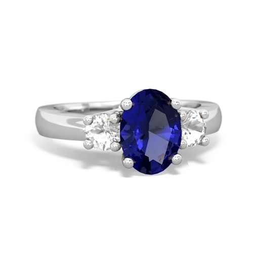 lab sapphire-white topaz timeless ring