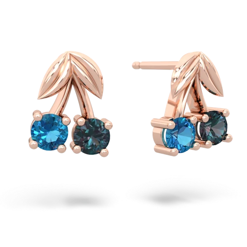 london topaz-alexandrite cherries earrings