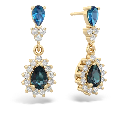 london topaz-alexandrite dangle earrings