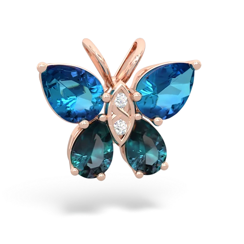 london topaz-alexandrite butterfly pendant
