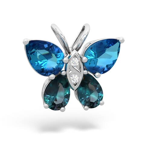 london topaz-alexandrite butterfly pendant