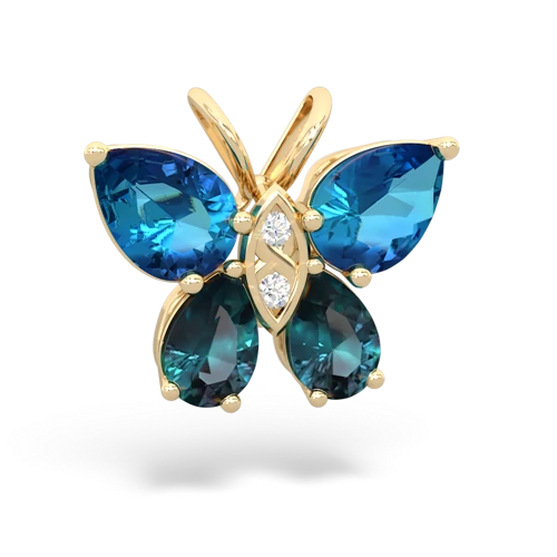 london topaz-alexandrite butterfly pendant