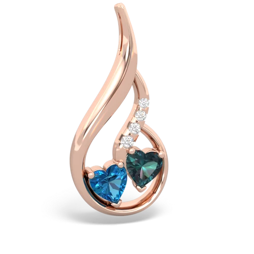 london topaz-alexandrite keepsake swirl pendant