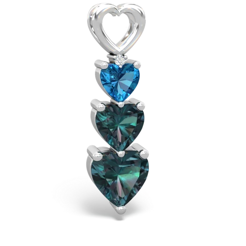 london topaz-alexandrite three stone pendant
