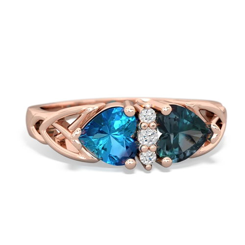 london topaz-alexandrite celtic ring