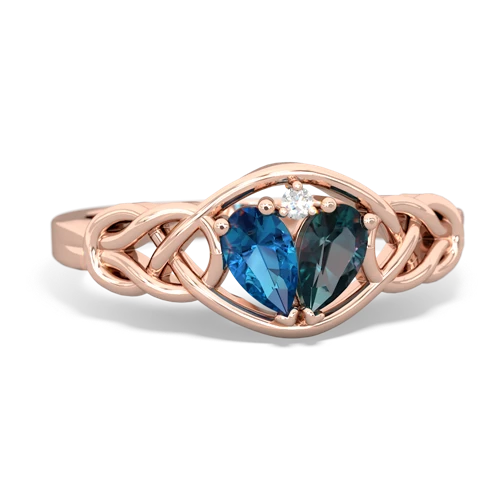 london topaz-alexandrite celtic knot ring