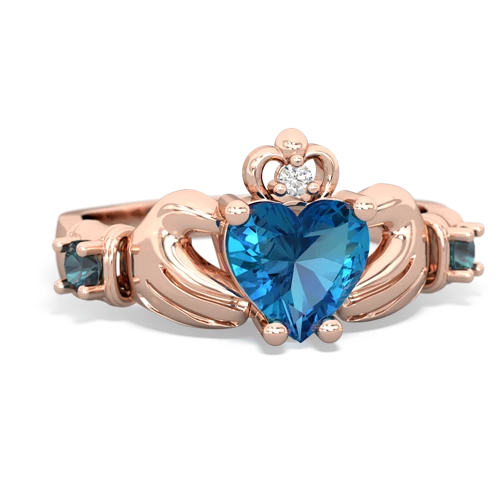 london topaz-alexandrite claddagh ring