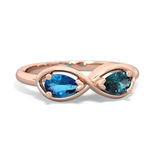 london topaz-alexandrite infinity ring