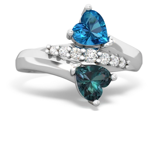 london topaz-alexandrite modern ring