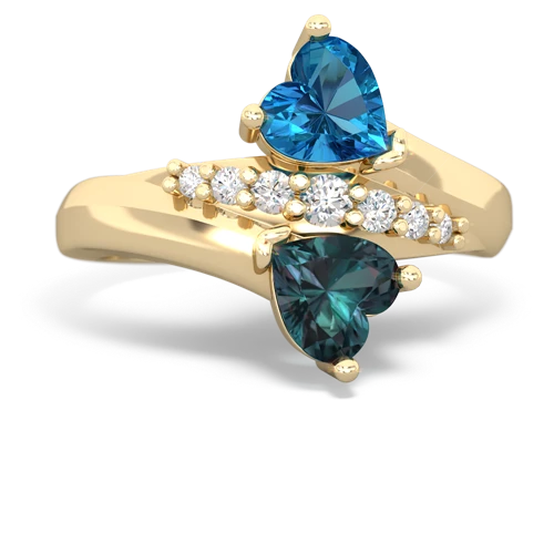 london topaz-alexandrite modern ring