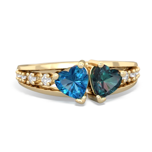 london topaz-alexandrite modern ring