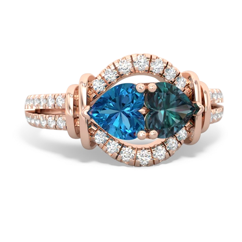 london topaz-alexandrite pave keepsake ring