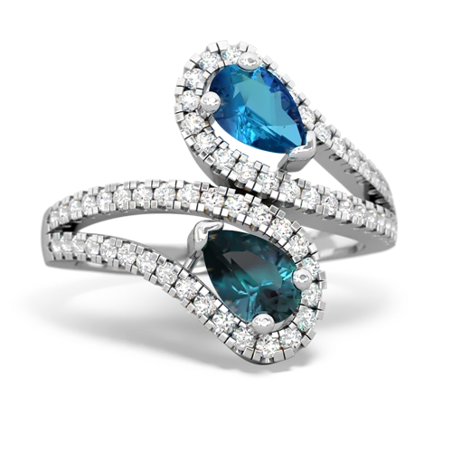 london topaz-alexandrite pave swirls ring