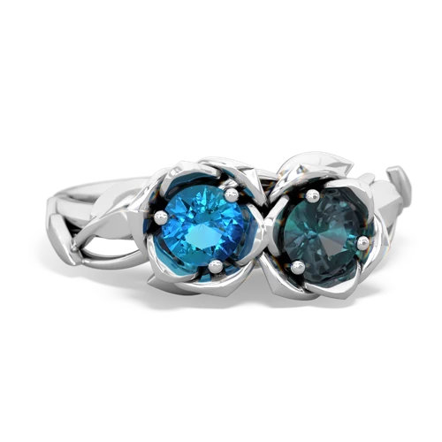 london topaz-alexandrite roses ring