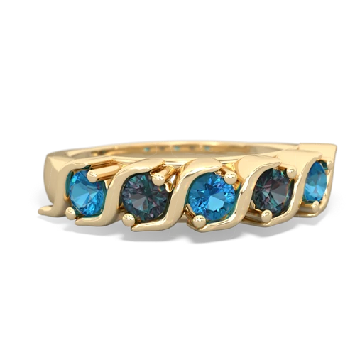 london topaz-alexandrite timeless ring