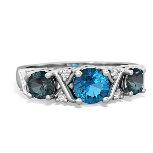 london topaz-alexandrite timeless ring