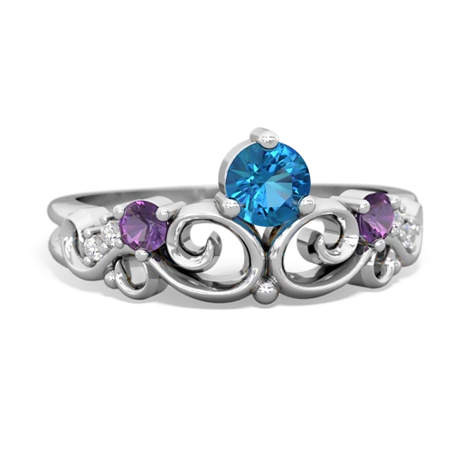 london topaz-amethyst crown keepsake ring