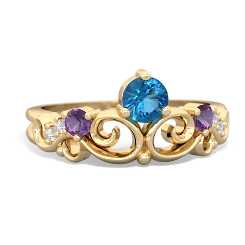 london topaz-amethyst crown keepsake ring