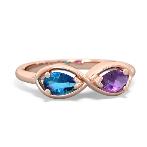 london topaz-amethyst infinity ring