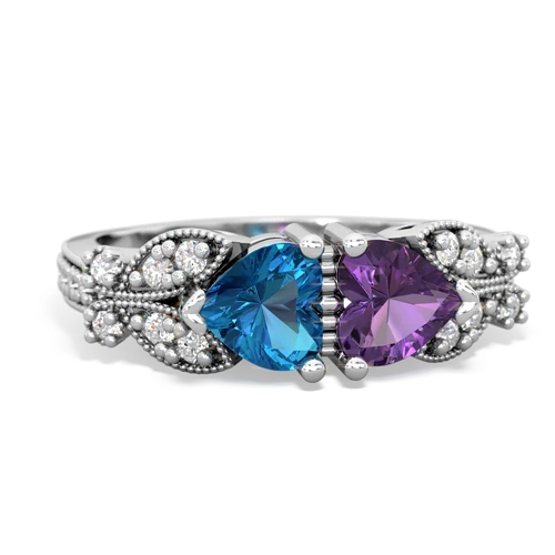 london topaz-amethyst keepsake butterfly ring