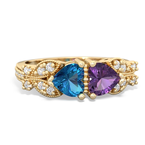 london topaz-amethyst keepsake butterfly ring