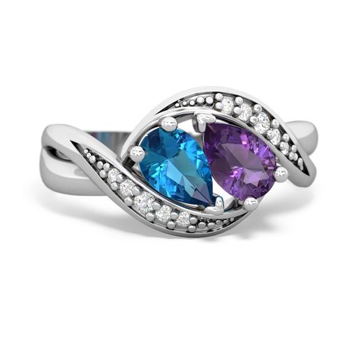 london topaz-amethyst keepsake curls ring