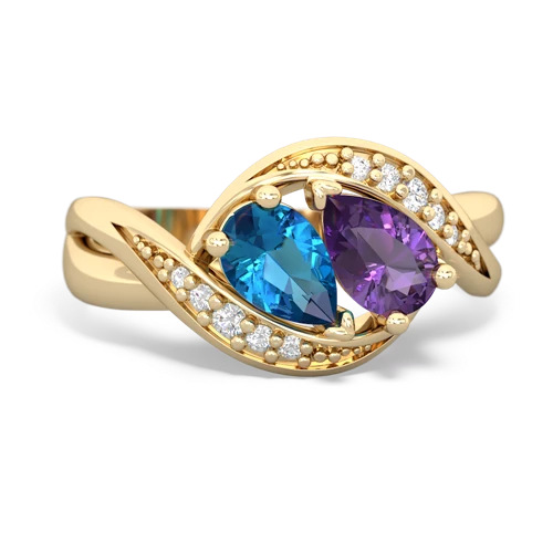 london topaz-amethyst keepsake curls ring