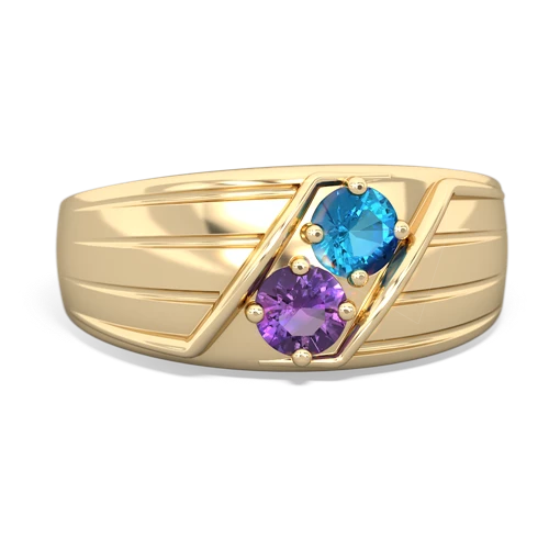 london topaz-amethyst mens ring