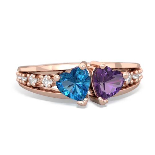 london topaz-amethyst modern ring