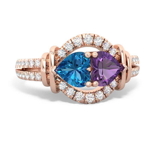 london topaz-amethyst pave keepsake ring