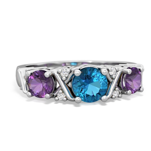 london topaz-amethyst timeless ring