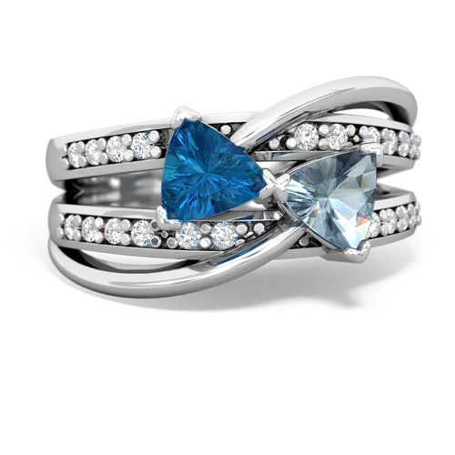 london topaz-aquamarine couture ring