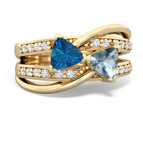 london topaz-aquamarine couture ring